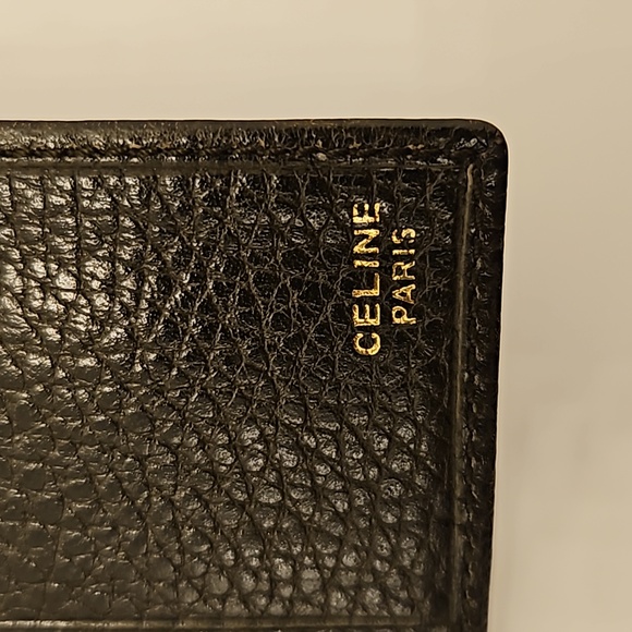 Celine Ultra Thin Pebbles Leather Wallet in Dark Green, Clean EUC - Picture 3 of 13